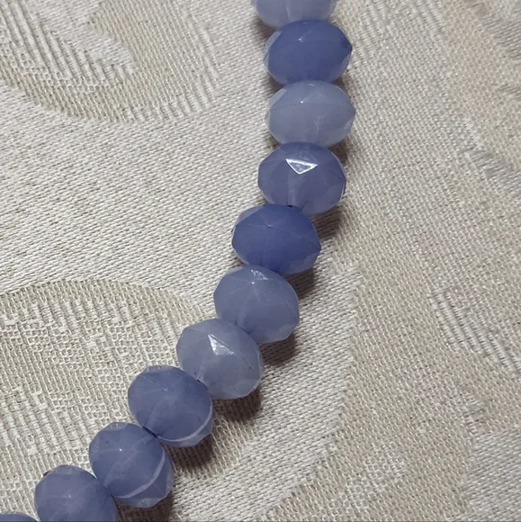 Vintage ‘90s CHICO‘s extra long blue beaded necklace with faceted stone accents - Picture 11 of 12